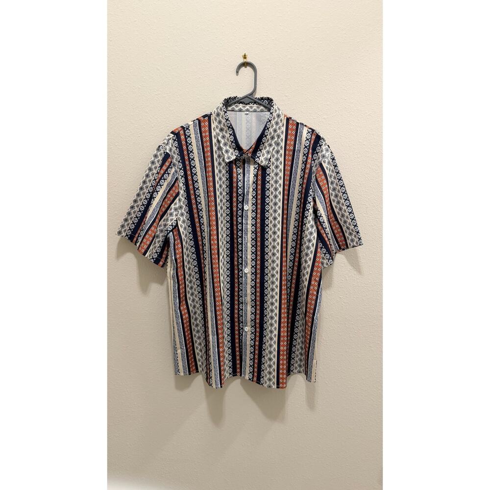 Men’s Casual Short Sleeve Button-Down Shirt - Turndown Collar - NWT